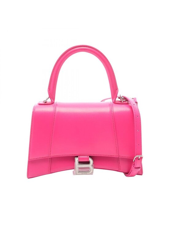 Balenciaga Handbags - Balenciaga Handbag Hourglass Small 2-Way Fuchsia Pink Leather